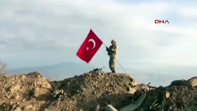 Darmık dağına Türk bayrağı dikildi