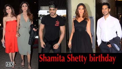 Shetty sisters party with B-Town