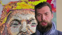 فنانان أوكرانيان ينجزان لوحة 