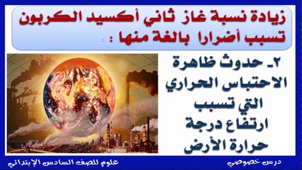العلوم للصف السادس الإبتدائي التيرم الأول { 07 } غاز ثاني أكسيد الكربون وخصائصه
