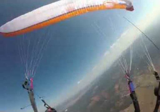 Paraglider Briefly Spins Out of Control in Mid-Air While Talking on Radio