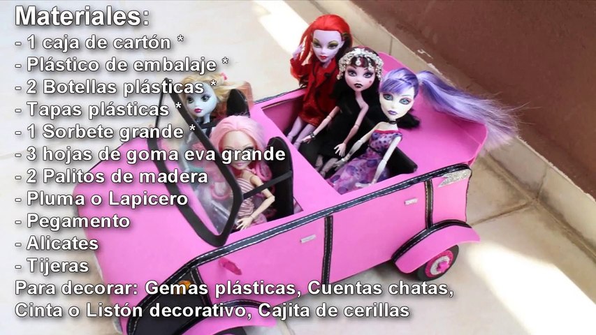 Cómo hacer un automóvil, carro, auto, coche para tu muñeca Barbie - Manualidades para muñecas - video dailymotion