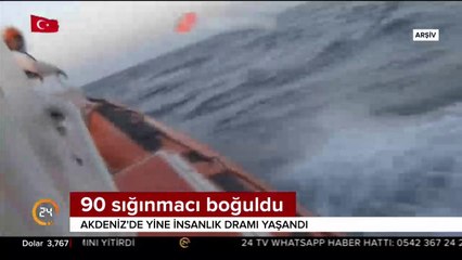 90 sığınmacı boğuldu