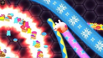 Slither.io Peppa Pig entra no Jogo da Cobrinha e Vira Cobra Gigante - Episódio completo!!!