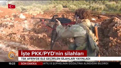 İşte terör örgütüne ait silahlar