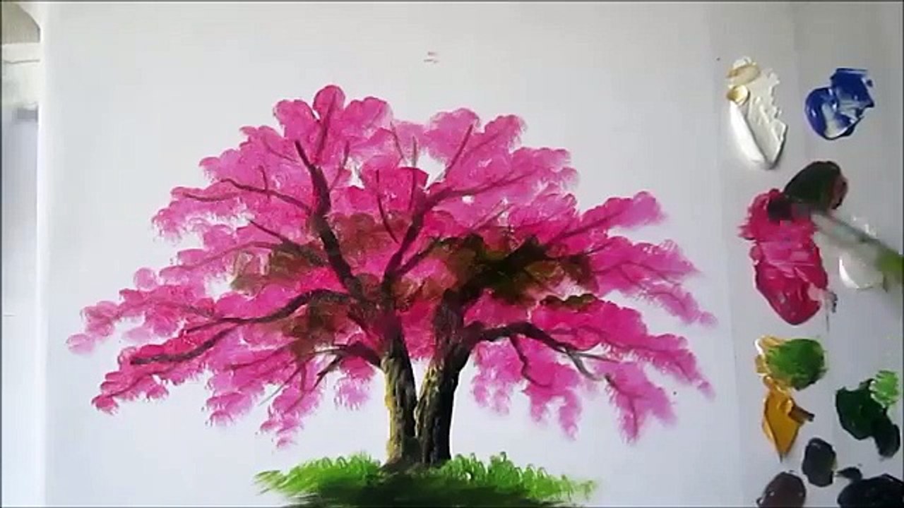 How to paint a tree in Acrylic lesson 6