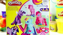 Play Doh My Little Pony Make N Style Ponies, New MLP playset Rainbow dash, Applejack new playdoh