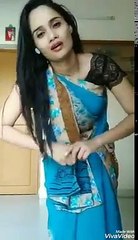 Beautiful girl dancing on indian music-vgr4c7