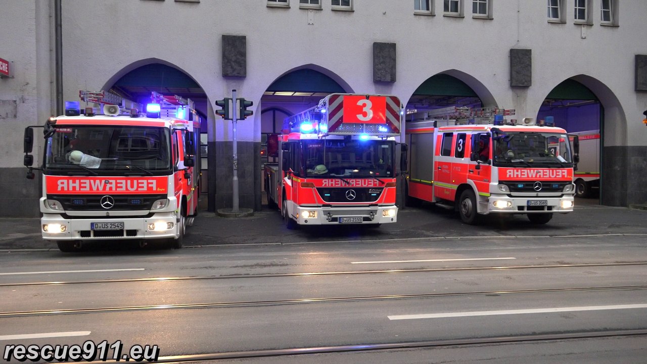Einsatzfahrten Feuerwehr Düsseldorf - Löschzüge, Pressluft, FF u.v.m. - Teil 2