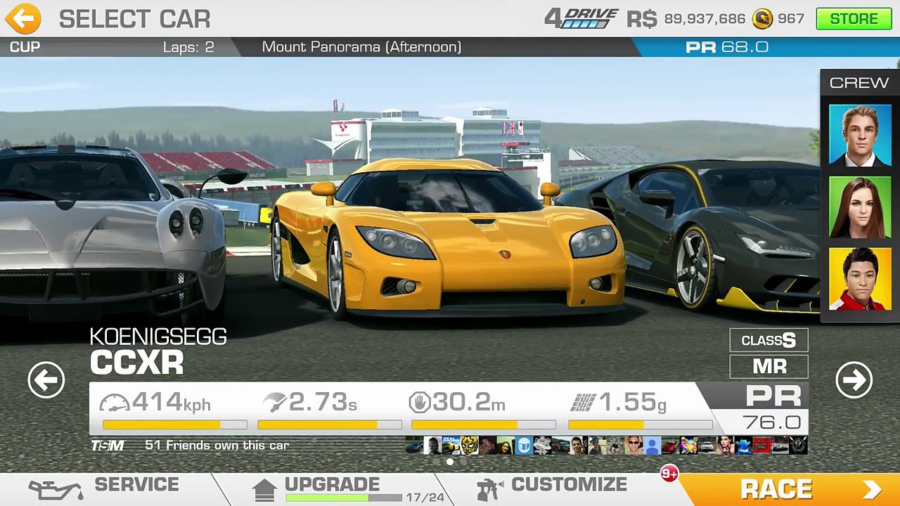 Real Racing 3 Gameplay Koenigsegg CCXR Cup Mount Panorama