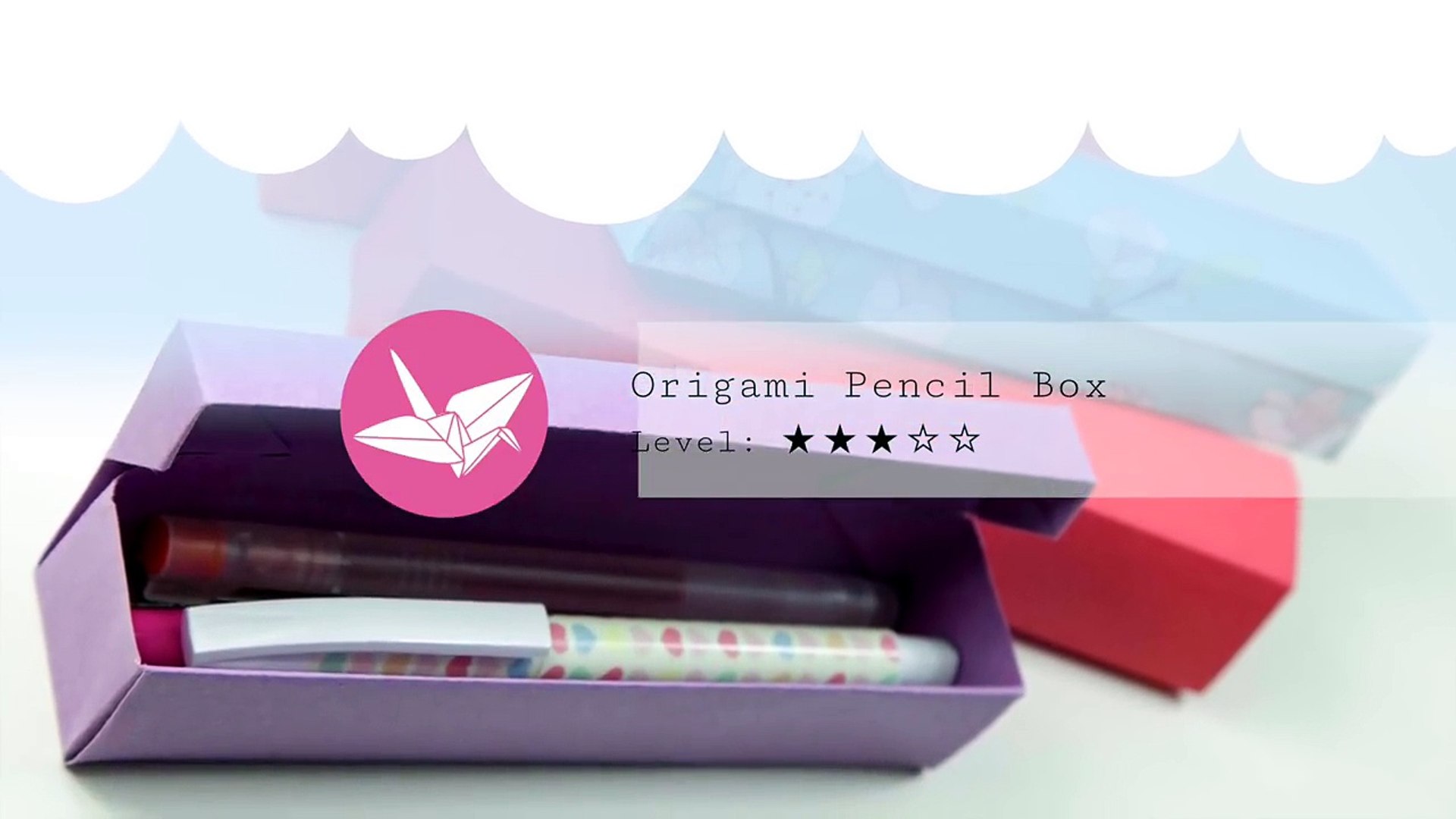 Origami Pencil Box Tutorial Diy