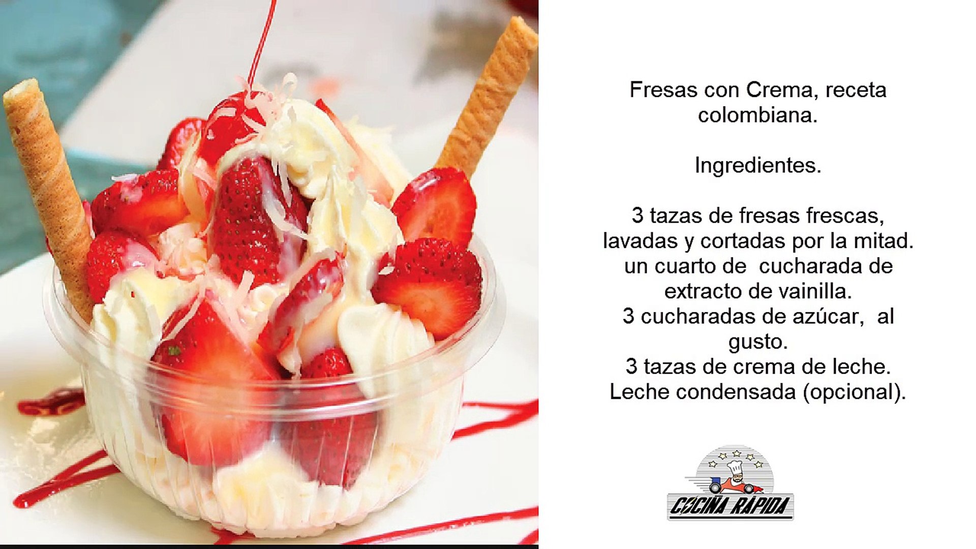 Arriba 34+ imagen fresas con crema receta casera Abzlocal.mx
