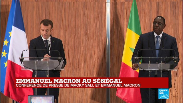 Conférence de presse d''Emmanuel Macron et Macky Sall au Sénégal