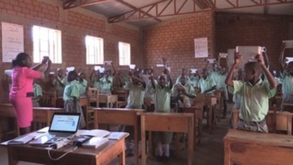 Electronic tablets help Kenyan children learn in underprivileged areas