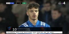 SIX NATIONS U20 : FRANCE - IRLANDE, Romain Ntamack ouvre le score