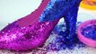 DIY Frozen Anna Super Glitter Play Doh High Heels Disney princess Sparkle Play Doh Shoes Mighty Toys