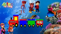 Spiderman PJ Masks Paw Patrol Mickey Mouse Angry Birds Frozen Five little monkeys jumping on the bed