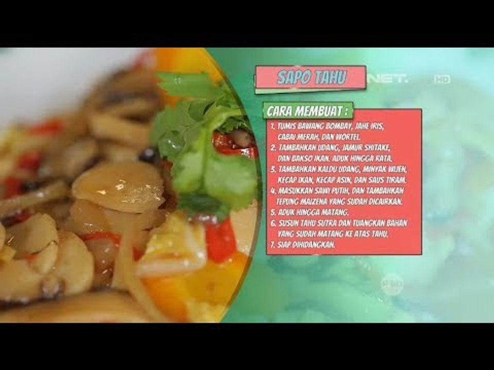 Chef Norman Kembali Dengan Sapo Tahu