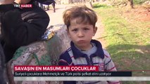 Mehmetçik ve Türk polisi Afrin'de Suriyeli çocuklara şefkat elini uzatıyor