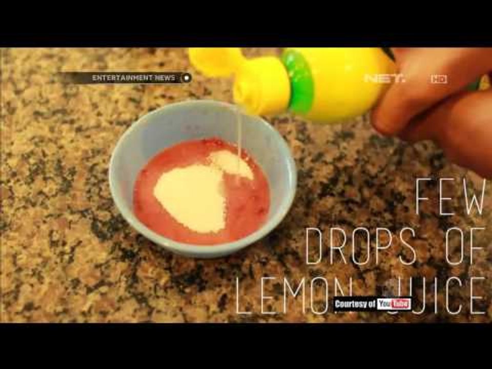Tips membuat strawberry lip scrub