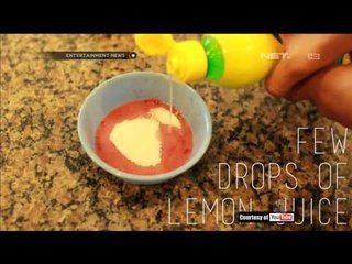 Tips membuat strawberry lip scrub