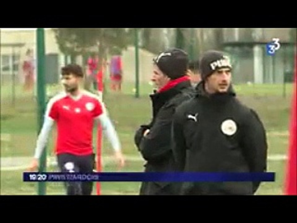 02 02 2018 l'avant-match Nîmes  vs A. C. Ajaccio
