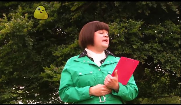 Gigglebiz Gail Force deliver the latest weather report about raining cats and dogs