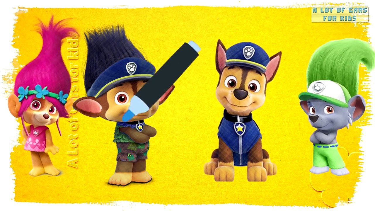 PAW Patrol as Trolls | Fun Coloring Videos For Kids