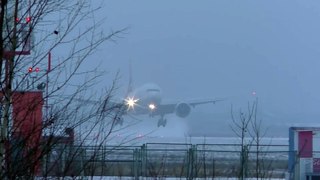 Nordwind Airlines Boeing 777-200ER - winter landing in freezing fog at LED