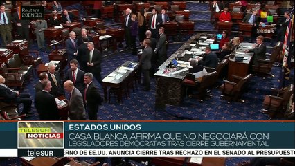 Casa Blanca advierte que no negociará con los demócratas tras cierre