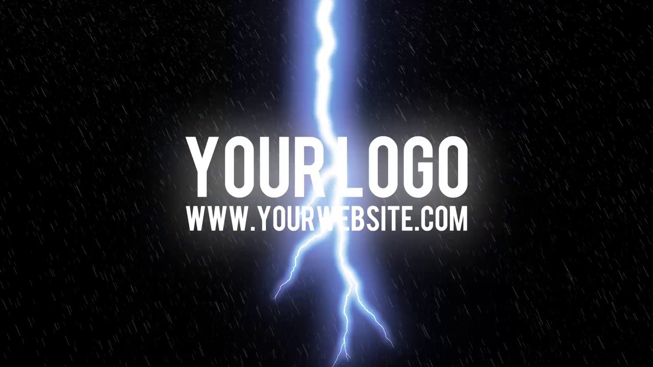 I will reveal your logo with a THUNDER rainy storm video intro