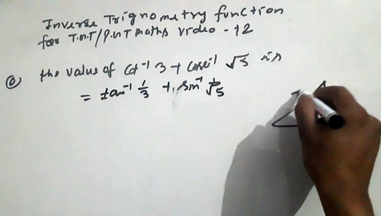 Inverse trignimetry function video12