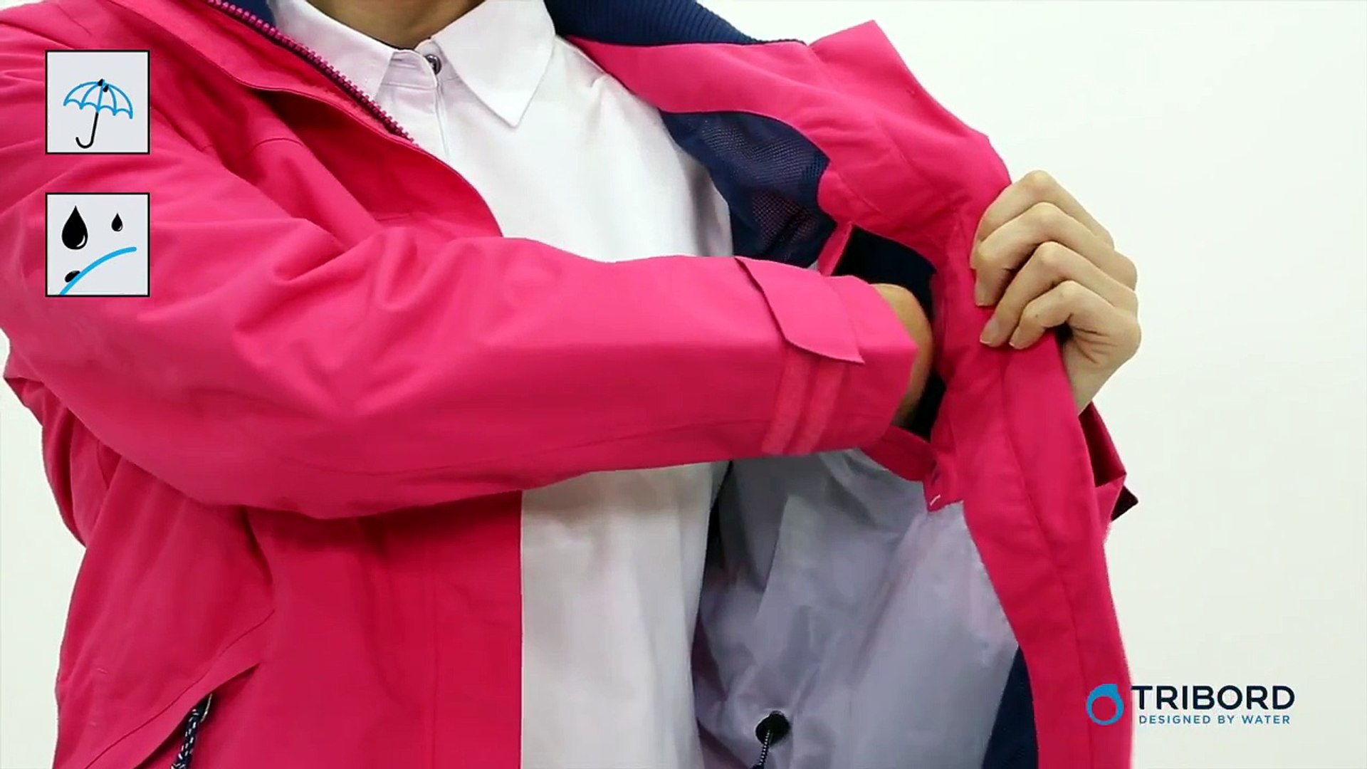 casaco impermeável náutico 100 masculino tribord