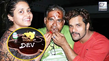 खेसारी-काजल ने 'नागदेव' के सेट पर मनाया अपने डायरेक्टर का बर्थडे | Nagdev Bhojpuri