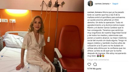 Carmen Lomana pasa por quirófano