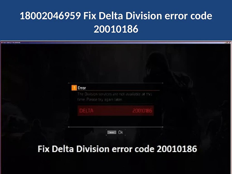 18002046959 Fix Delta Division error code 20010186