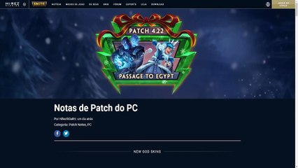 Não dá para entender os BUFFS da HI REZ! SMITE PATCH 4.22 Passage to Egypt