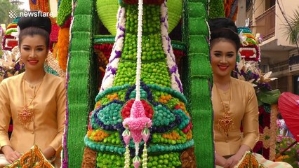 Colourful flower festival gets under way in Thailand