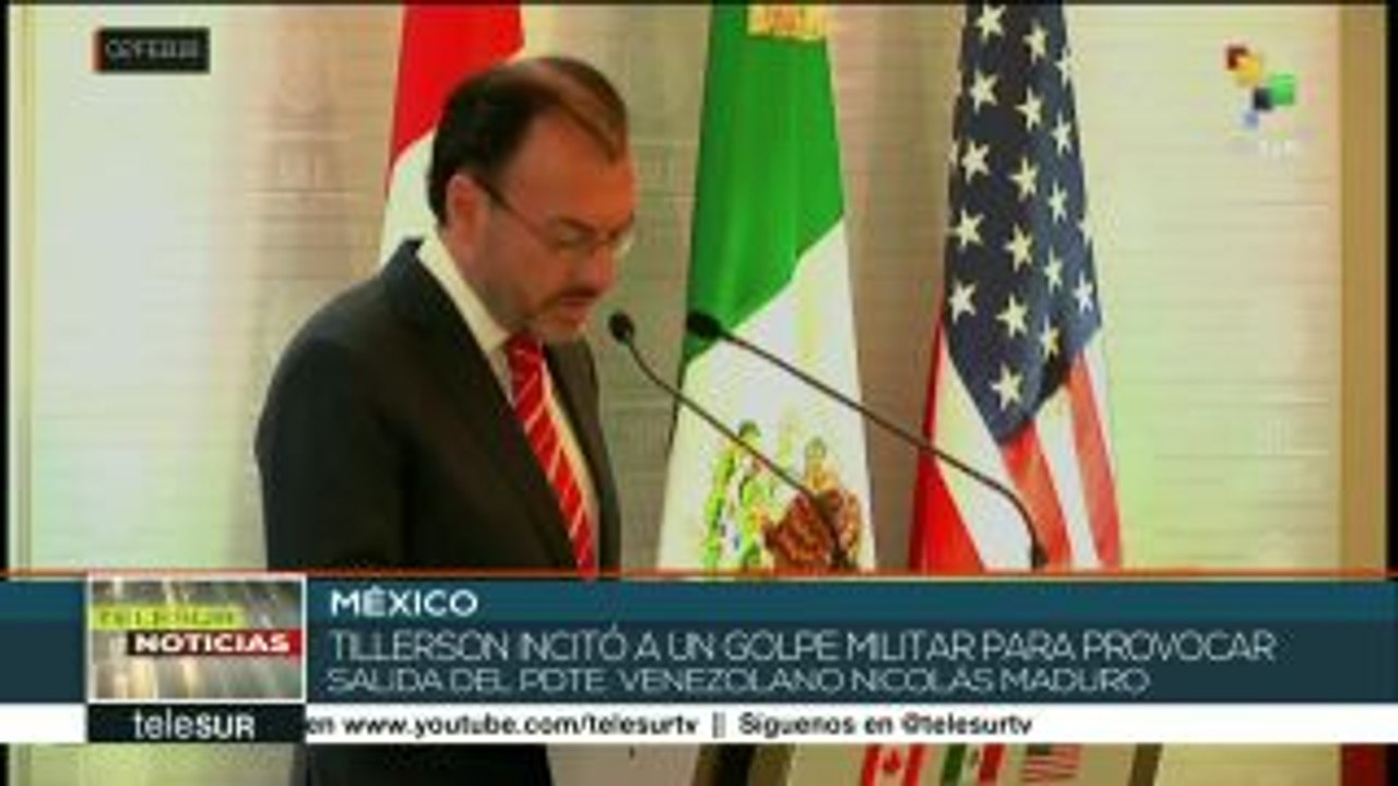 Desde México, canciller de EEUU incitó a un golpe militar en Venezuela