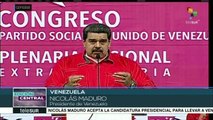 Nicolás Maduro acepta ser candidato por la recuperación de Venezuela