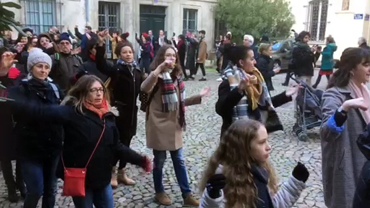 Avignon :  la déambulation dansée dans les rues pour l'ouverture des "Hivernales"