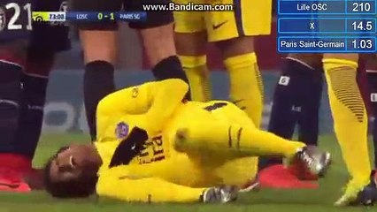 Neymar Horror Foul  HD - Lille 0 - 1 Paris SG - 03.02.2018