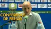 Conférence de presse FC Sochaux-Montbéliard - Gazélec FC Ajaccio (4-1) : Peter ZEIDLER (FCSM) - Albert CARTIER (GFCA) - 2017/2018