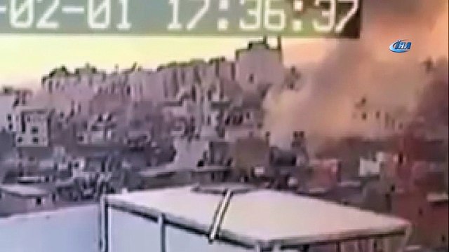 Kilis’e roketin düşme anı böyle görüntülendi