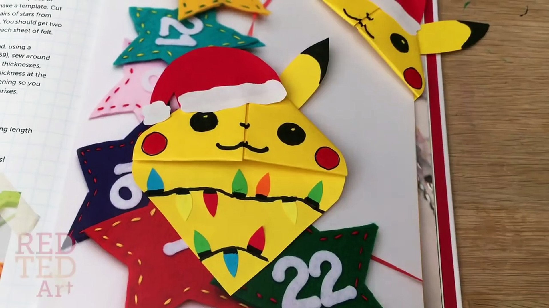 ⁣Christmas Pikachu Bookmark DIY - Easy Pokemon DIY - Pikachu DIY Gift (Paper Crafts)