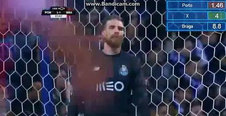 Raul Silva  goal - Porto 1-1  Braga - 03.02.2018