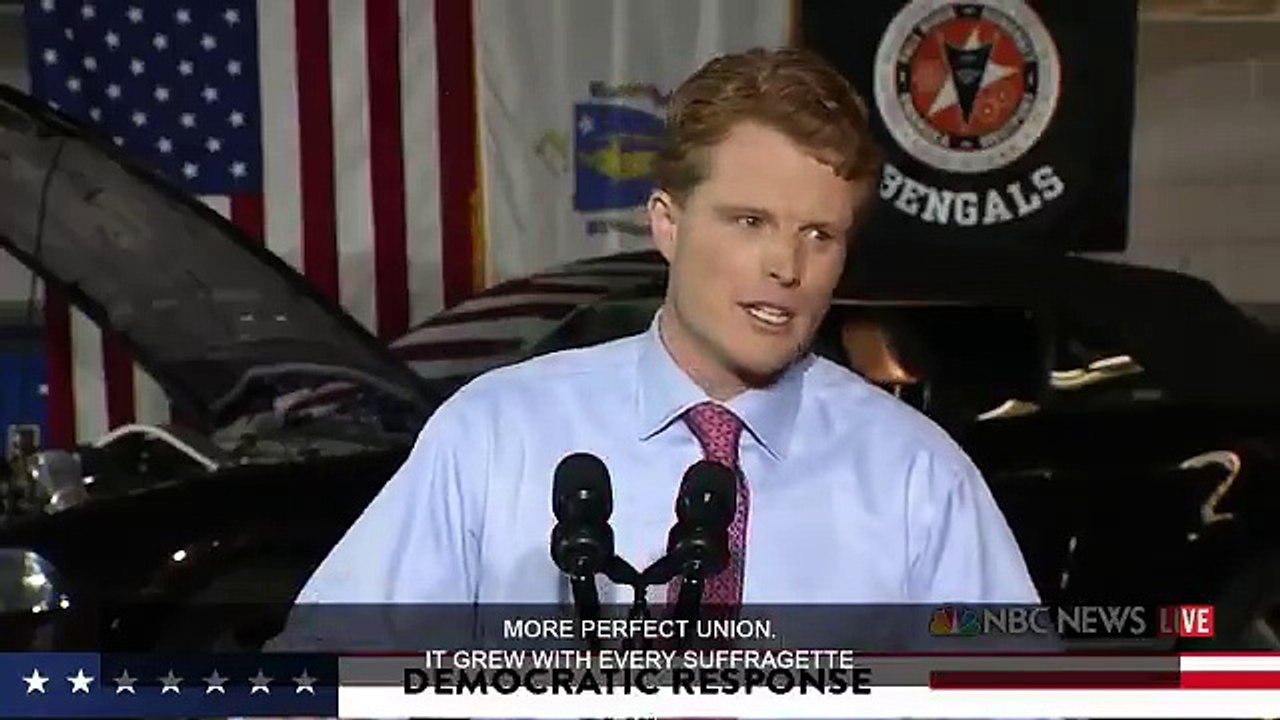 Drooling Joe Kennedy Cuts to Spanish During SOTU 2018