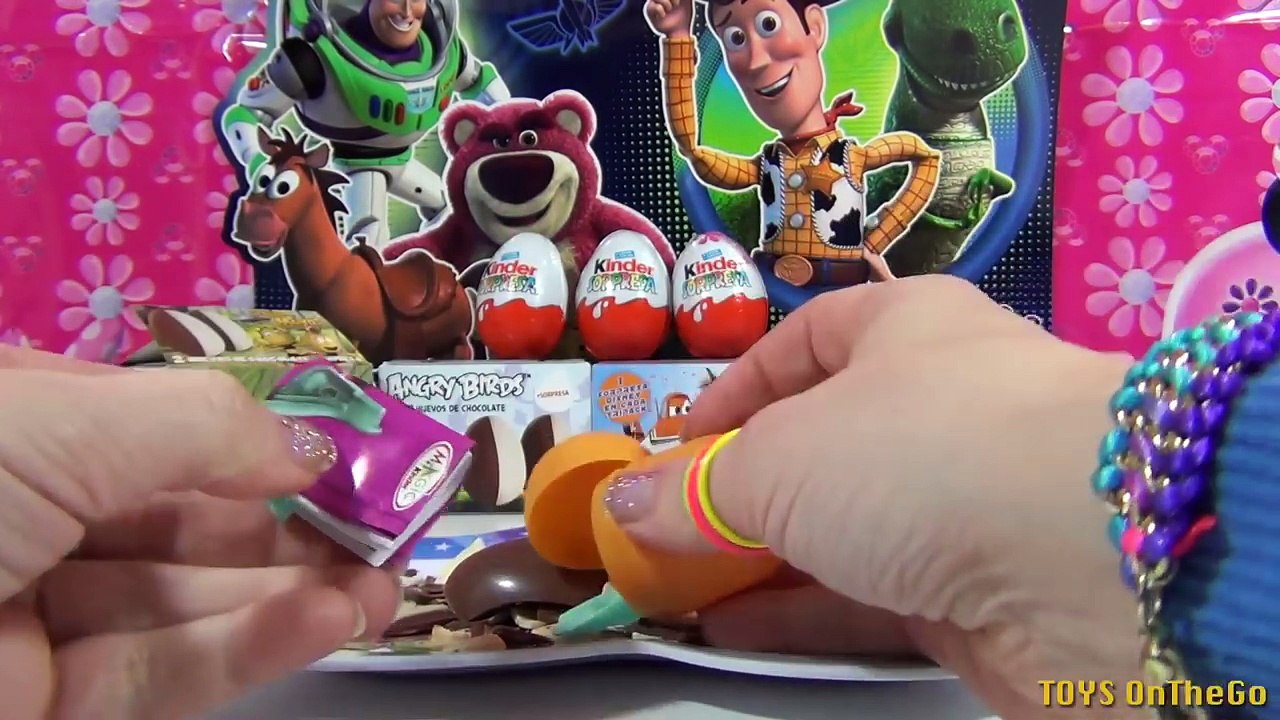 14 Huevos Sorpresa Kinder Maxi Disney-Pixar Planes Angry Birds Hello Kitty Abeja Maya