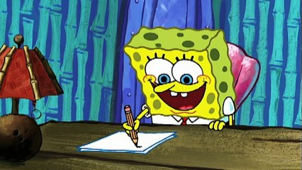 Escrevendo uma redação - Bob Esponja