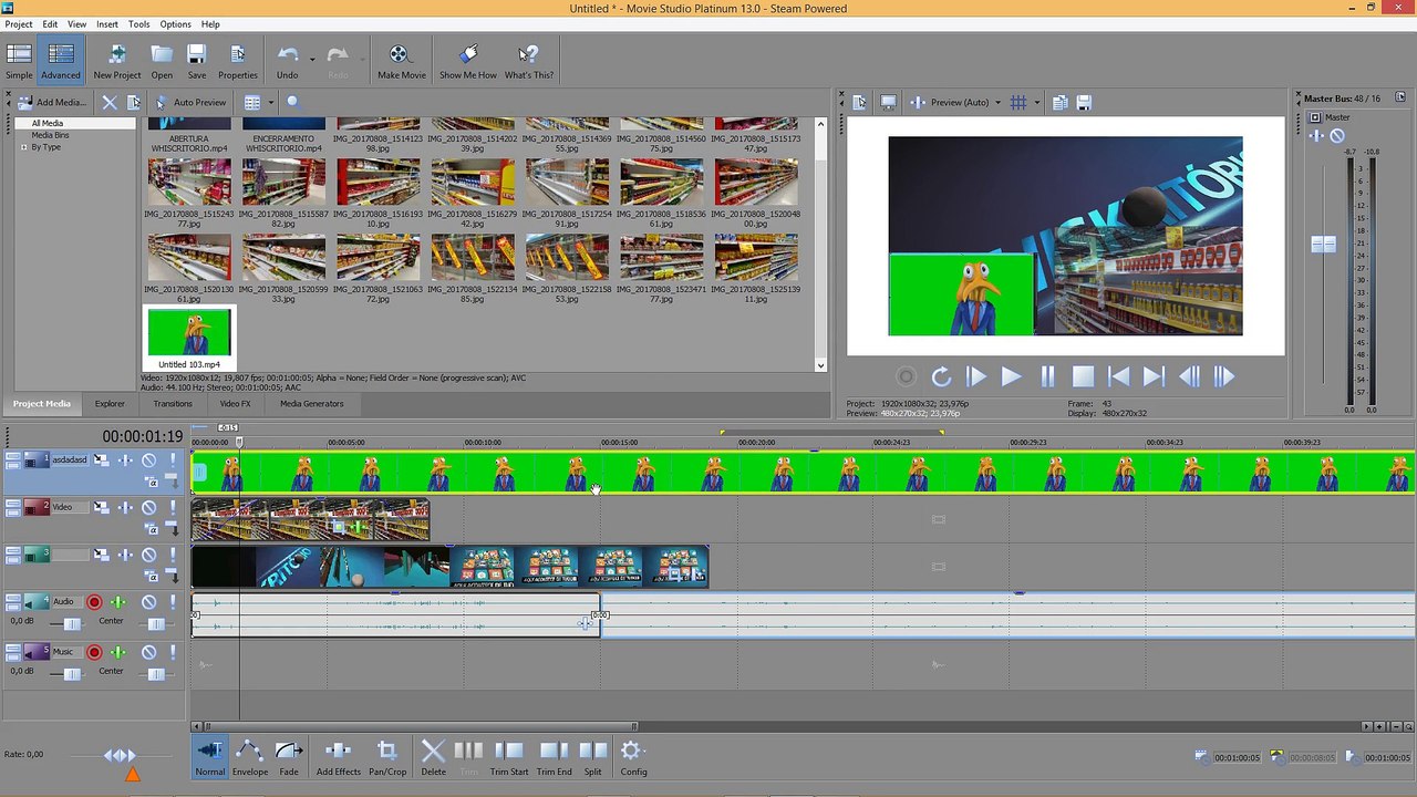 Movie Studio Platinum 13  - aula 11 - Utilizando o Pan Croc e o Chroma Key